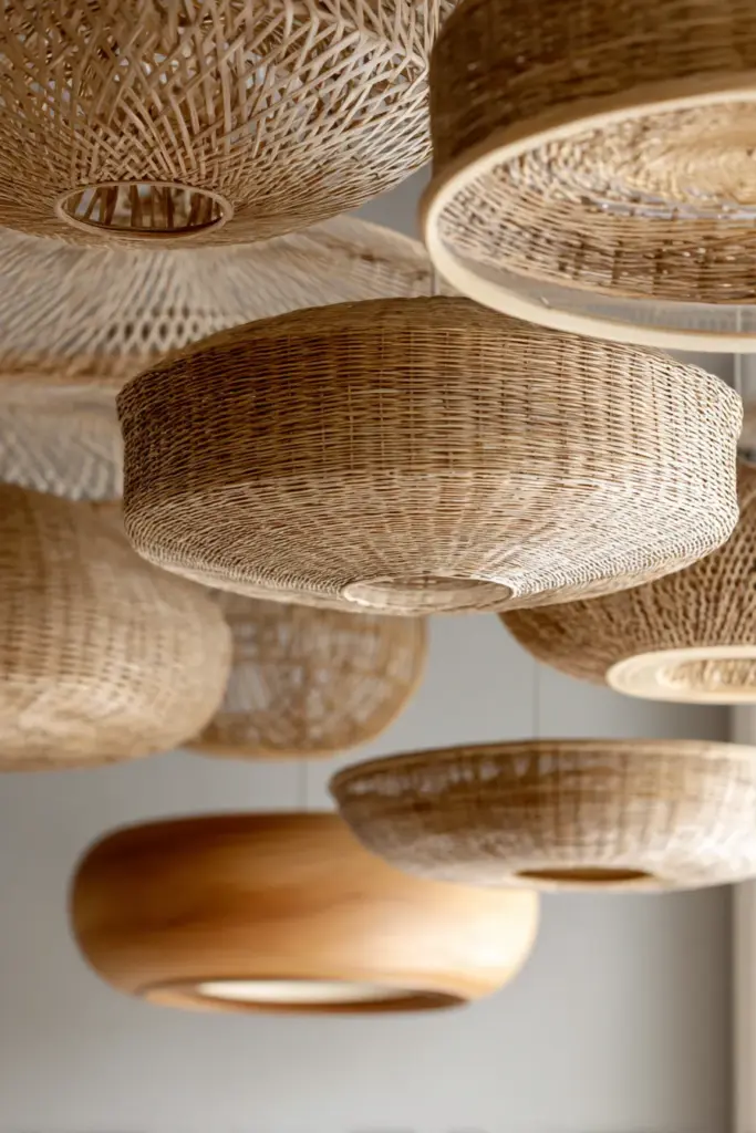 Natural Material Japandi Ceiling Fixtures