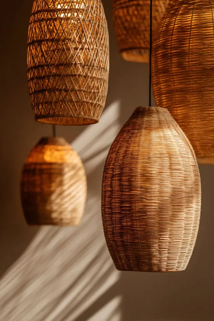 Natural Material Japandi Pendant Lights