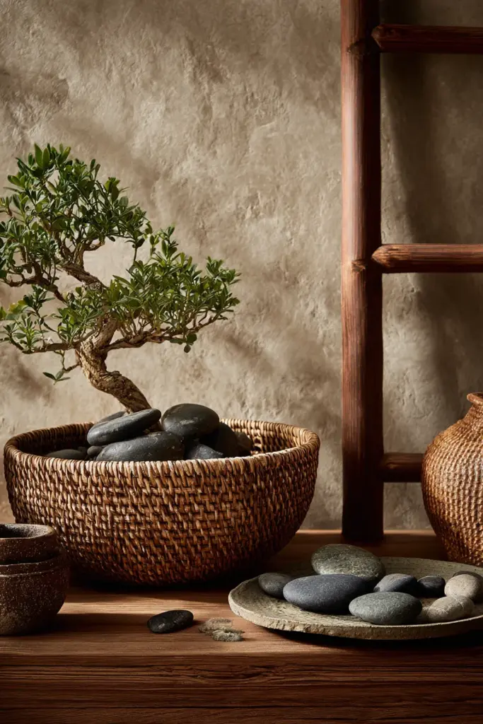 Natural Materials Japandi Decor