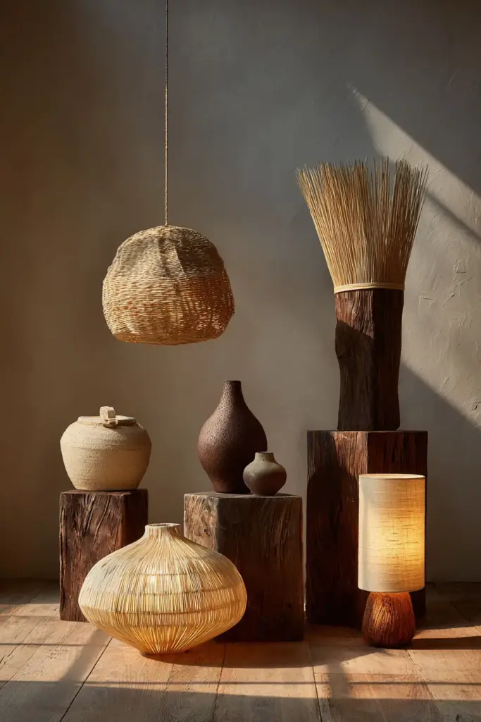 Rattan Wicker Natural Material Fixtures