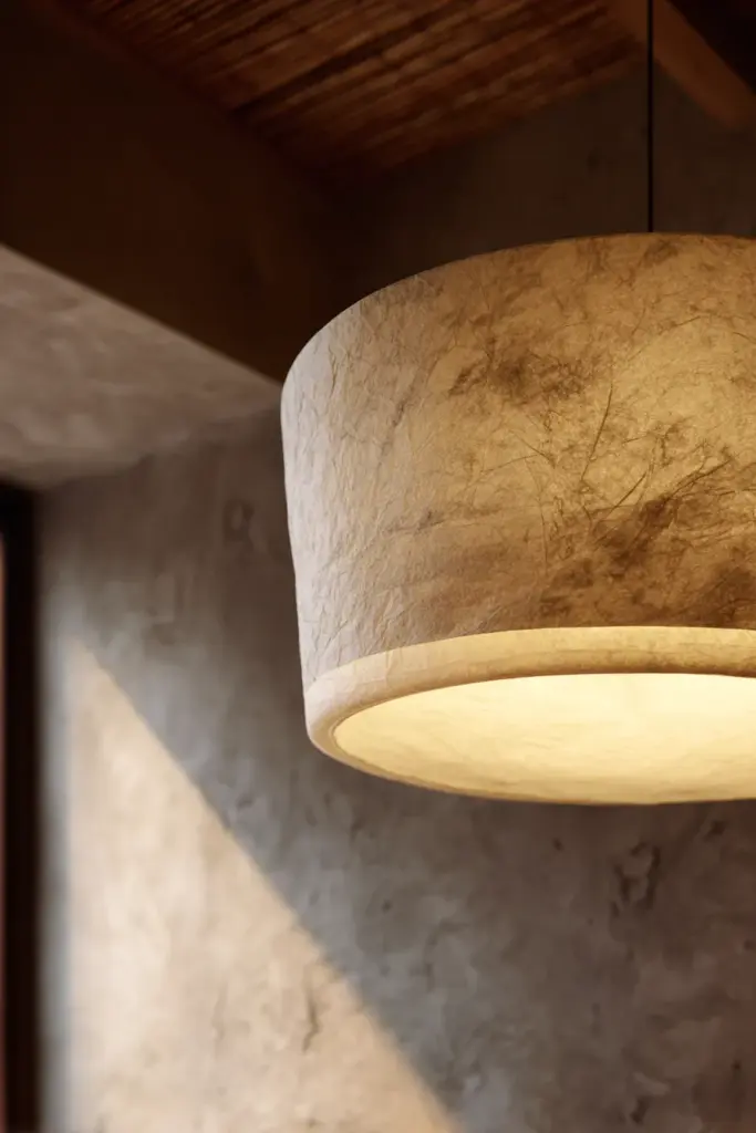 Rice Paper Diffused Pendant Lamp