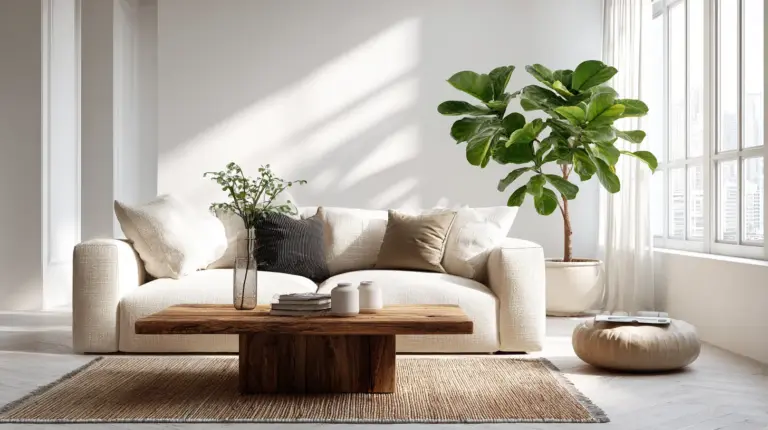 Small Japandi Living Room Featured