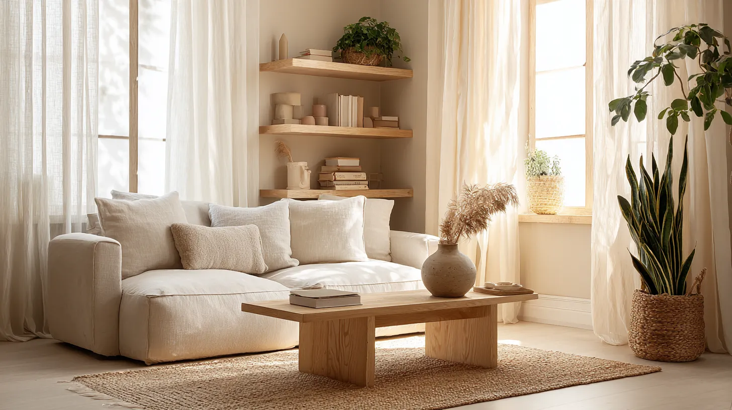 Small Japandi Living Room Overview