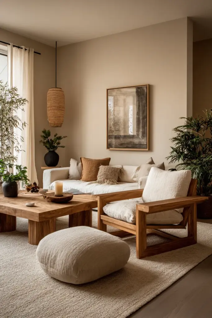 Sustainable Japandi Living Room