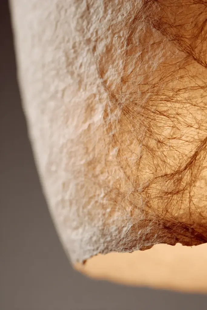 Washi Paper Lamp Close-Up Texture