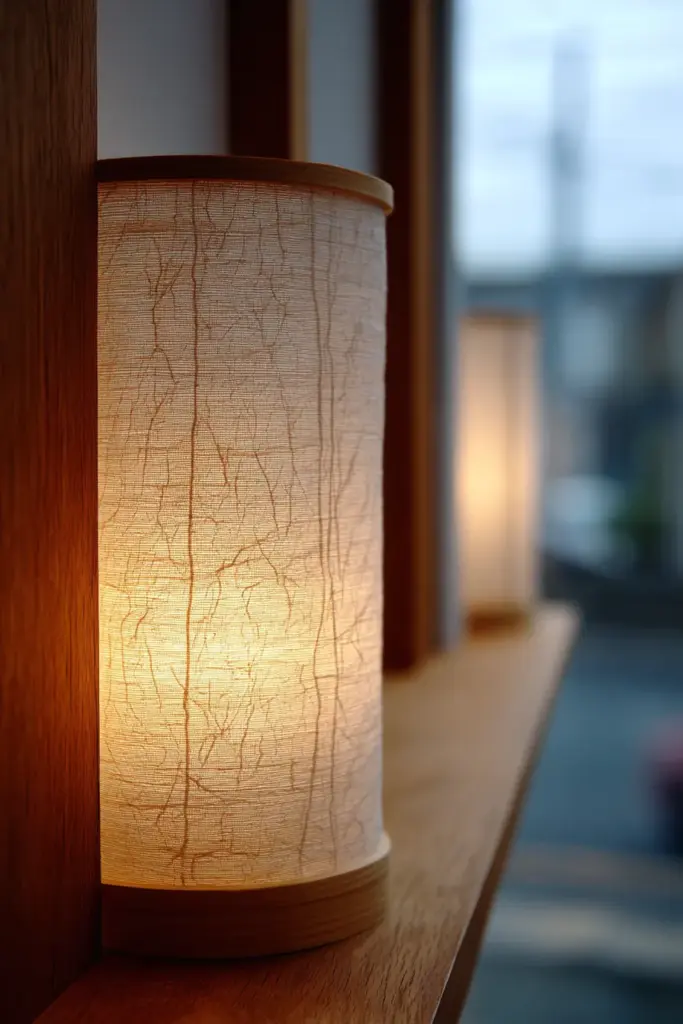 Washi Paper Lantern with Soft Glow