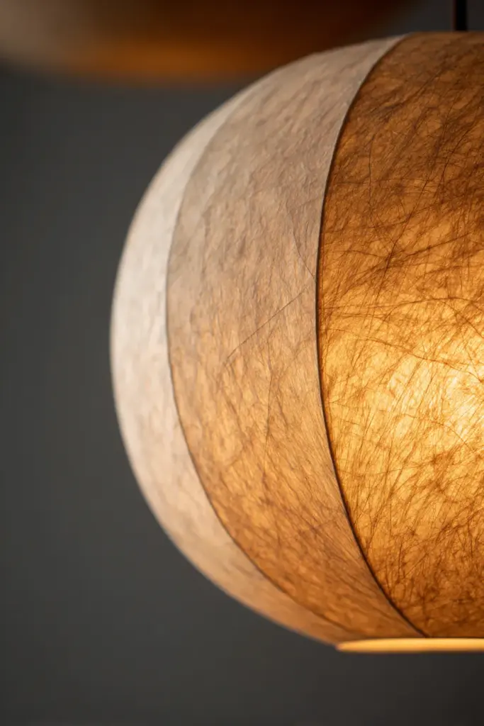 Washi Paper Pendant Lamp Detail