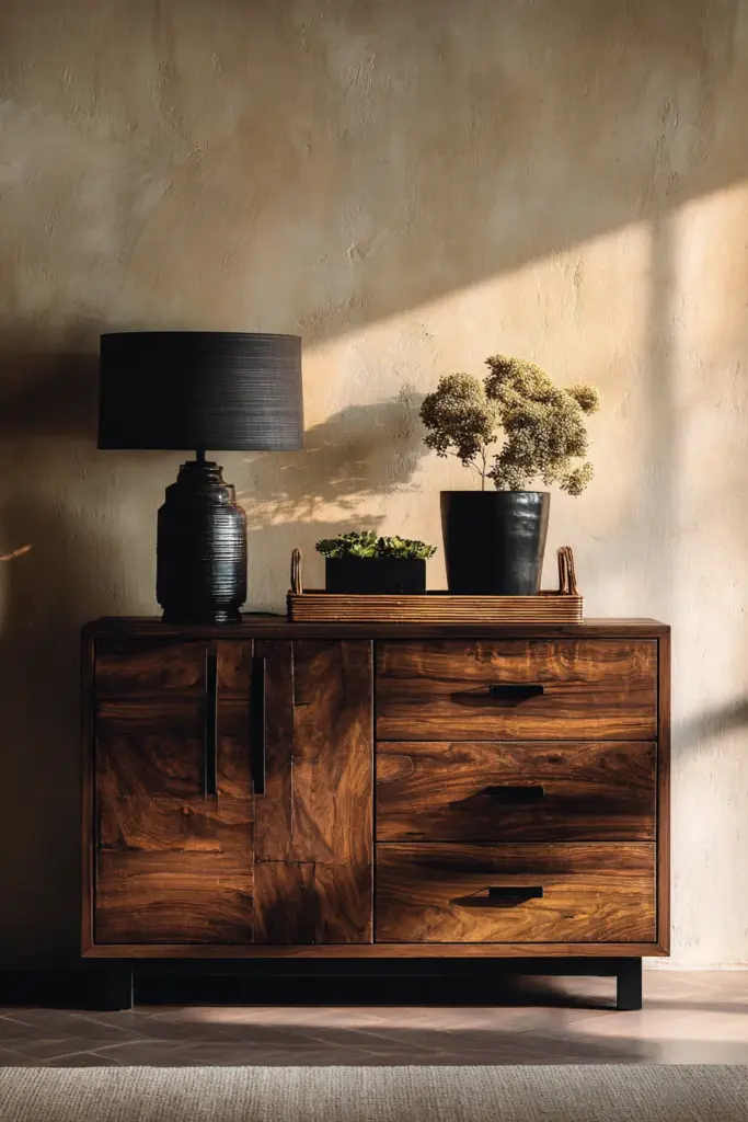 Wooden Table Lamp Detail