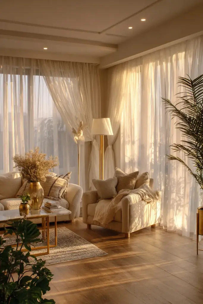 Bamboo Floor in Japandi Living Space