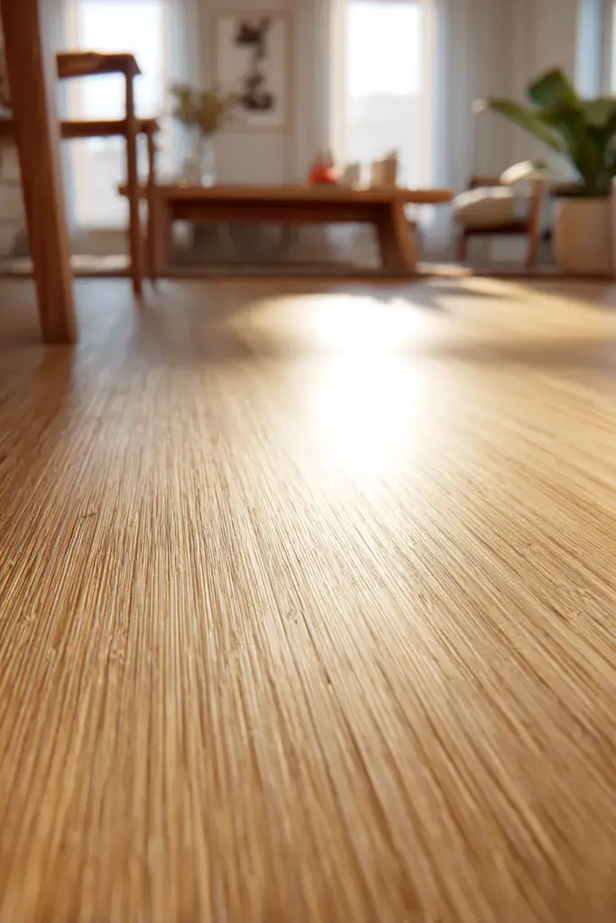 Bamboo Flooring in Japandi Space