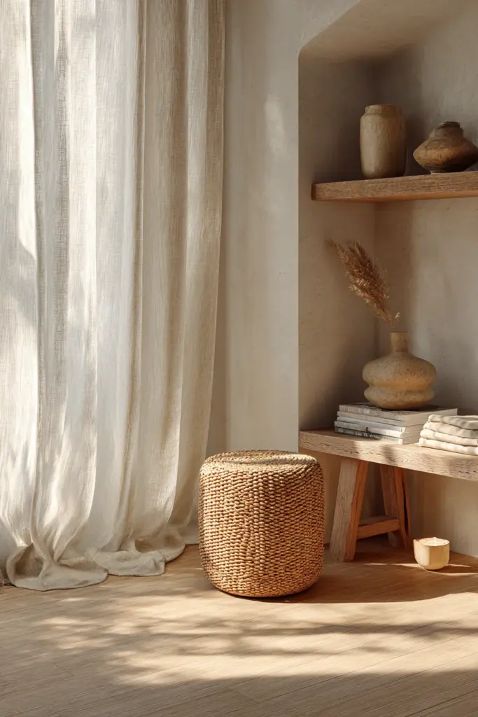 Bamboo Flooring in a Compact Living Room