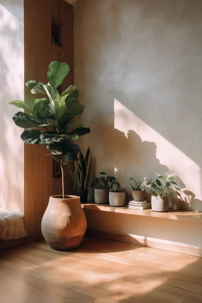Bamboo Flooring with Indoor Plants