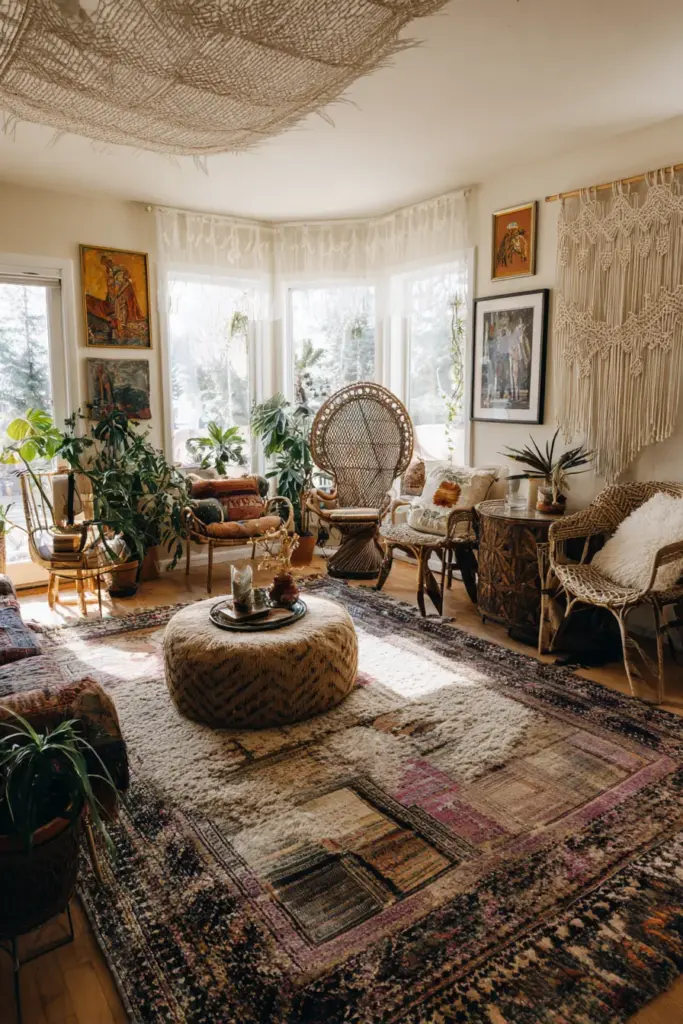 Bohemian Living Space Design