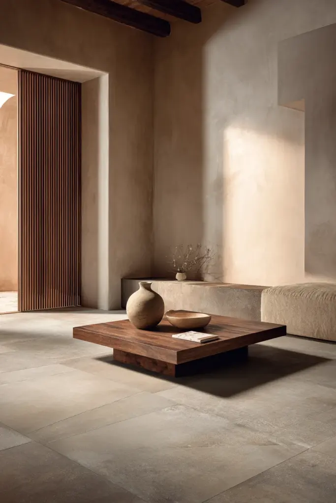 Ceramic Tile Japandi Living Room
