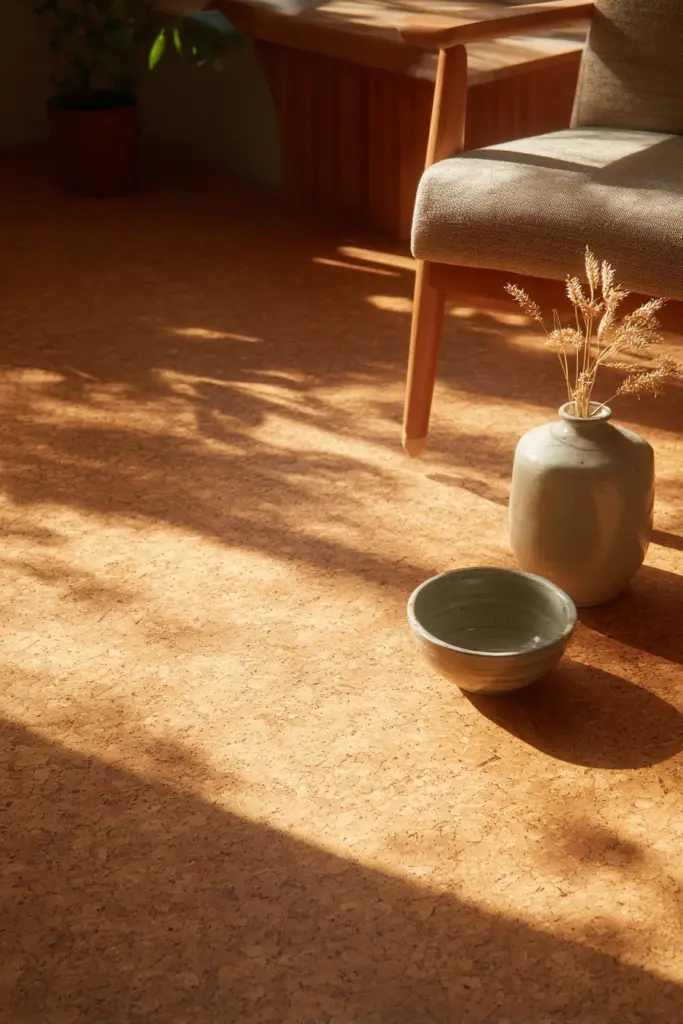 Cork Floor with Soft Textures