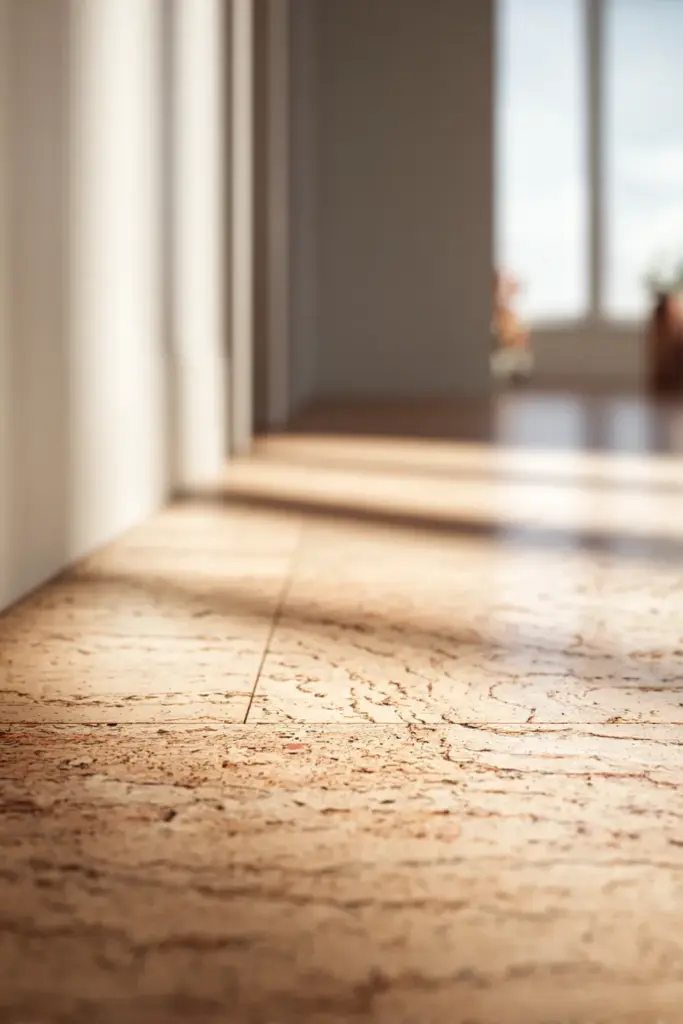 Cork Flooring Warm Texture Detail