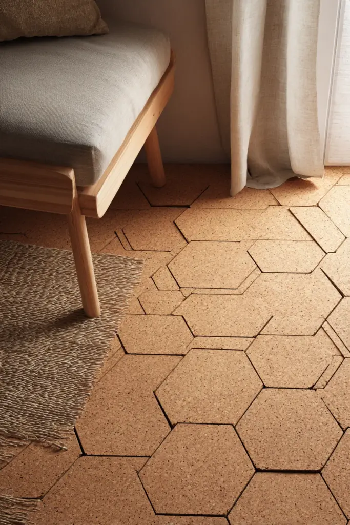 Cork Flooring in Minimalist Setting