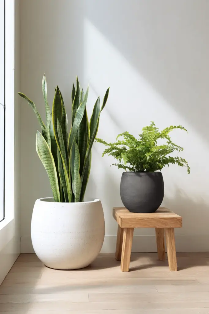 Indoor Plants in Minimal Planters