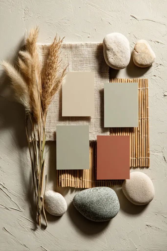 Japandi Color Palette Mood Board