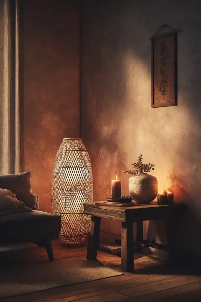 Japandi Layered Lighting Setup