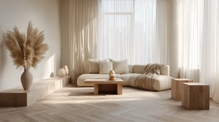 Japandi Living Room Floor Overview