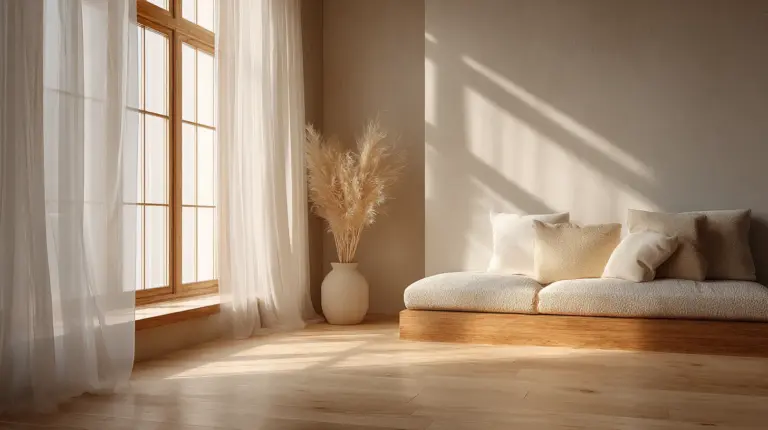Japandi Living Room Flooring