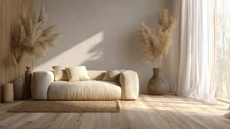 Japandi Living Room Flooring Mood