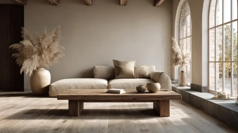 Japandi Living Room Flooring Overview