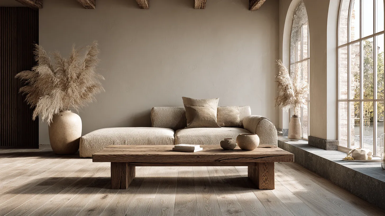 Japandi Living Room Flooring Overview