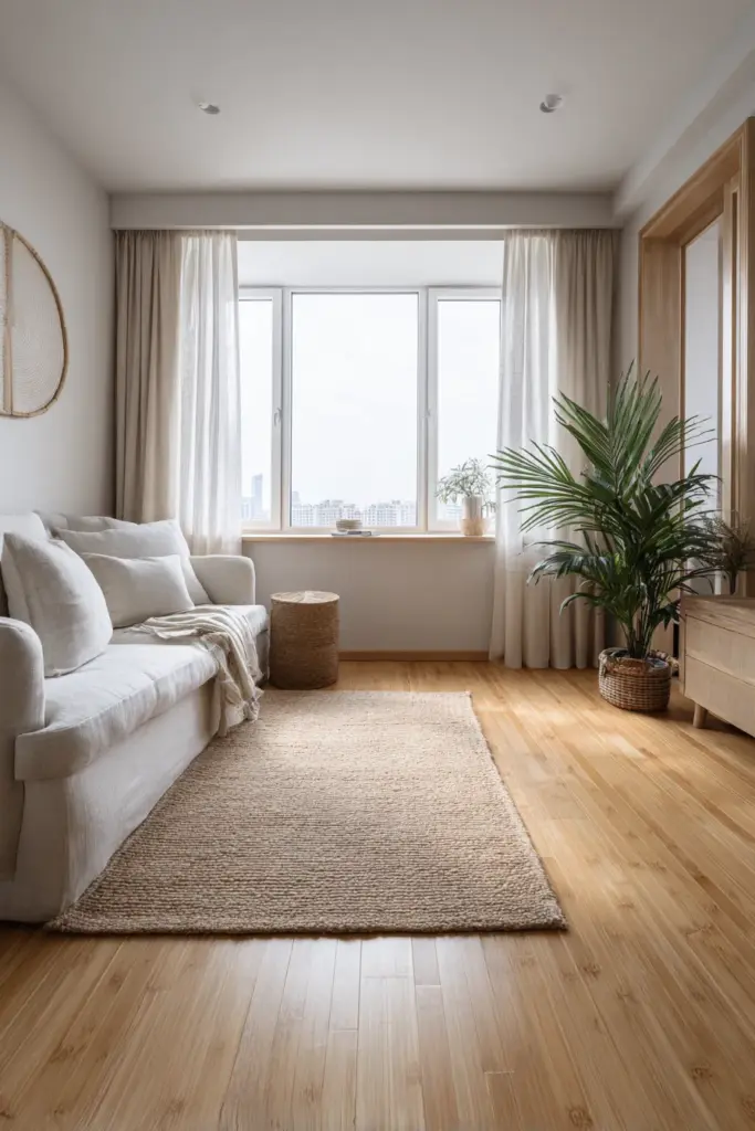 Japandi Living Room Open Layout