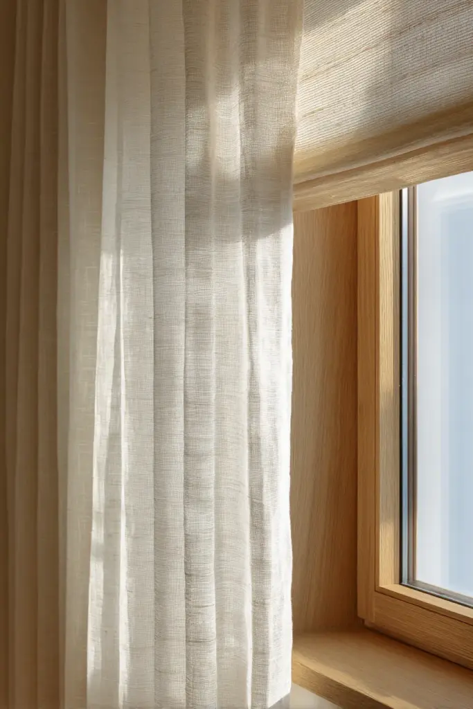 Japandi Window Treatments Close-up