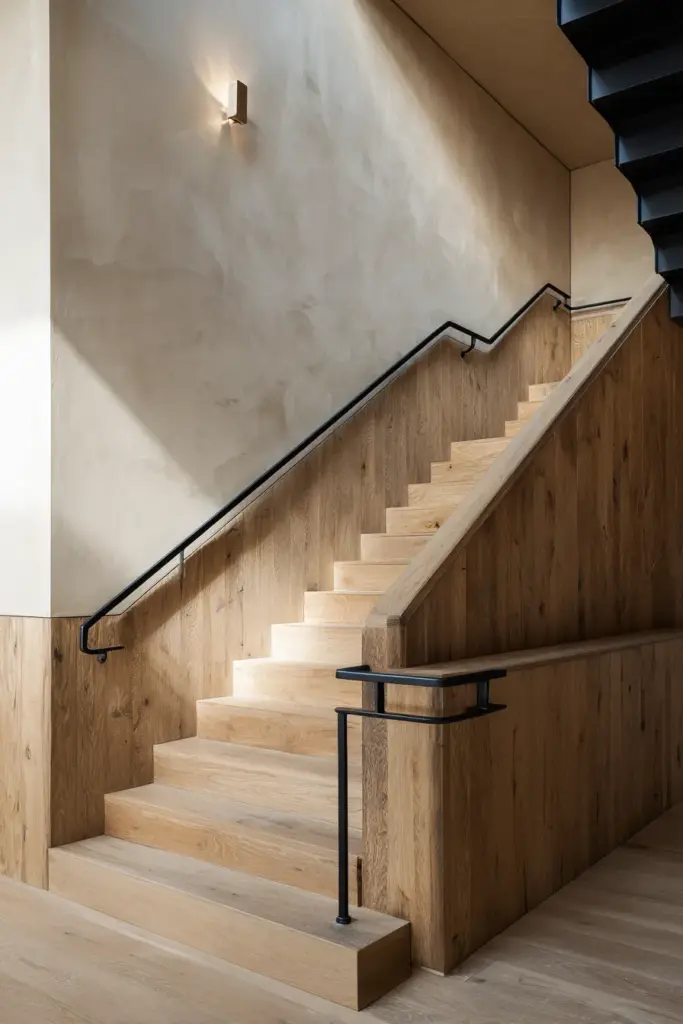 Japandi Wood-Clad Ramp Interior