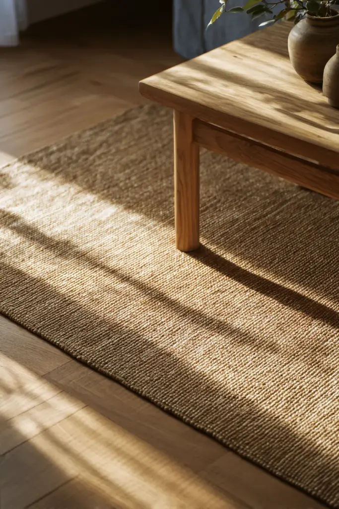 Jute Rug Over UFH Floor