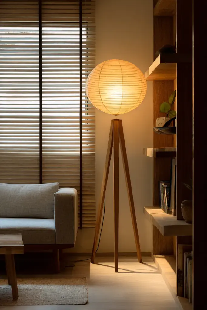 Layered Japandi Lighting Ambiance