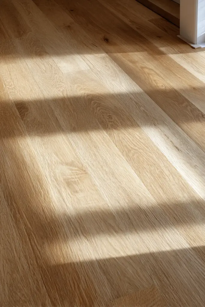 Light Oak Wide Plank Flooring Detail