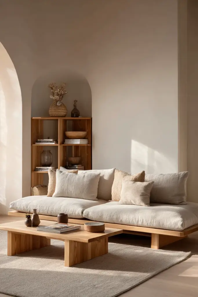 Low-Profile Japandi Furniture Arrangement