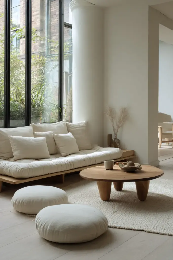 Low-Profile Japandi Furniture Layout