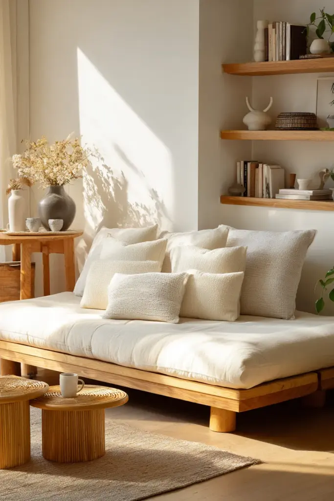Low Profile Japandi Furniture Layout