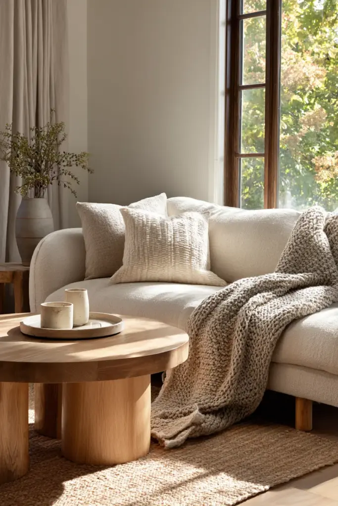 Low-Profile Japandi Sofa Setup