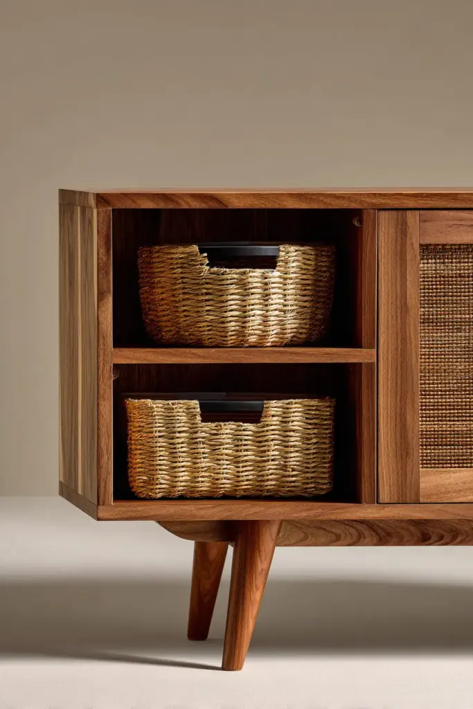 Low-Profile Japandi TV Console