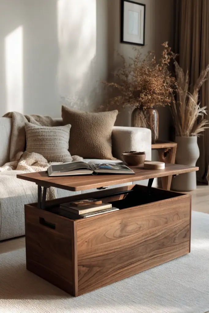 Multifunctional Coffee Table with Hidden Storage