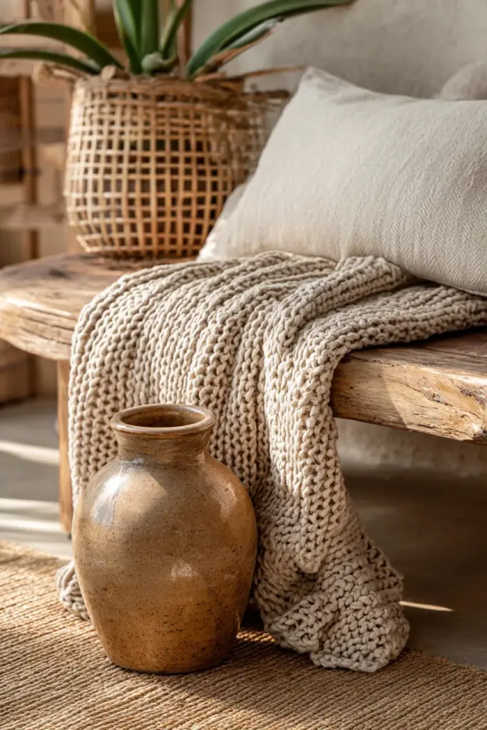 Natural Jute Rug on Bamboo Floor