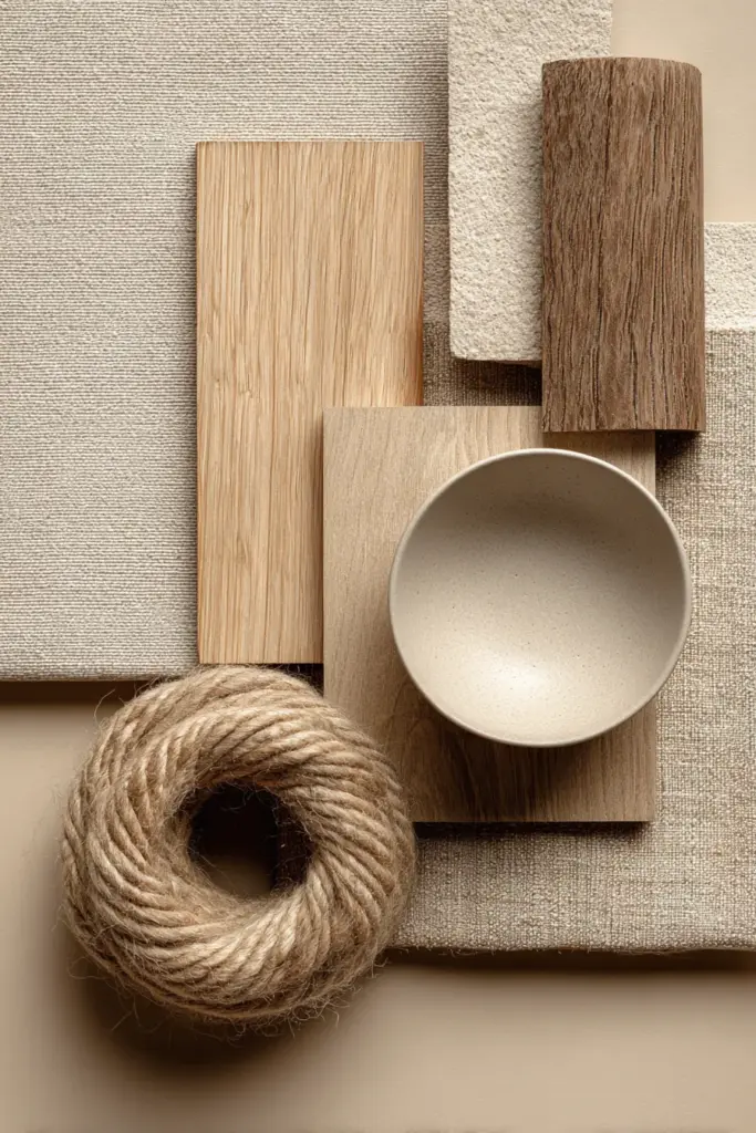 Natural Materials Texture Flatlay