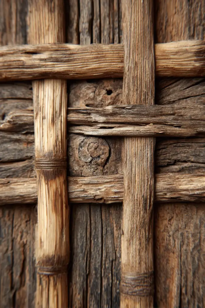 Natural Wood Materials Close-Up