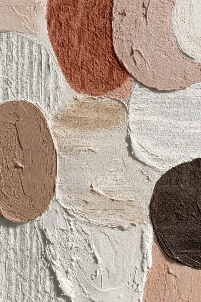 Neutral Abstract Art Canvas Close-up