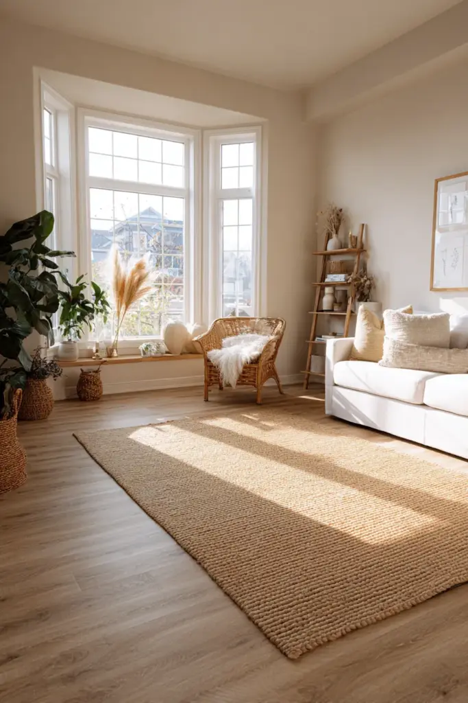 Neutral Base with Natural Wood Flooring