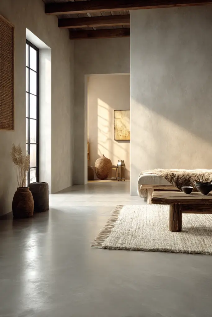 Polished Concrete Floor Living Room