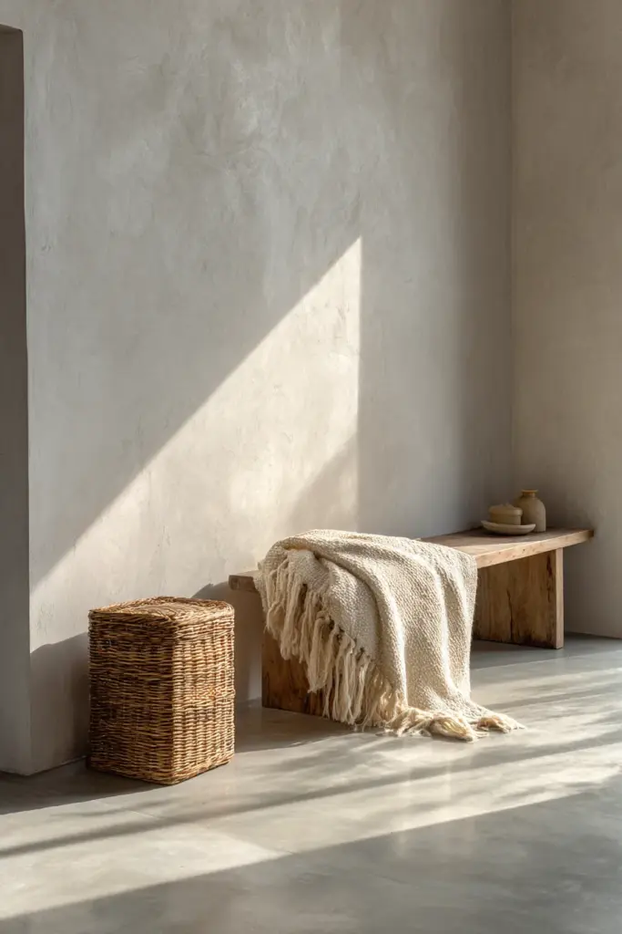 Polished Concrete Floor with Japandi Styling