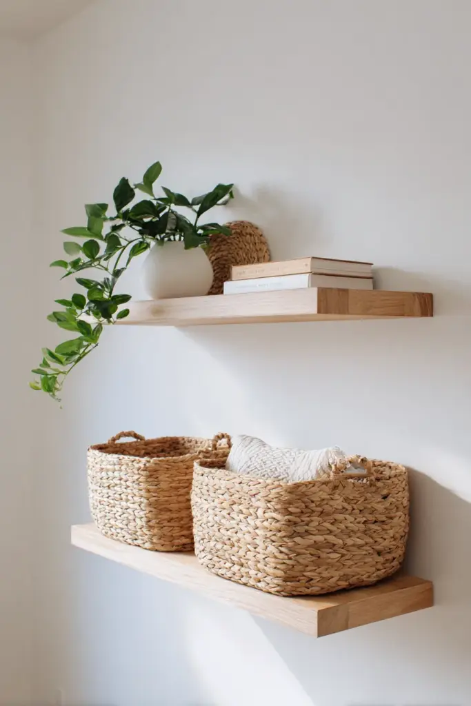 Renter-Friendly Tension Rod Shelving
