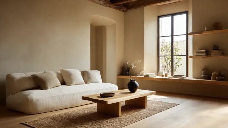 Serene Minimal Japandi Living Room